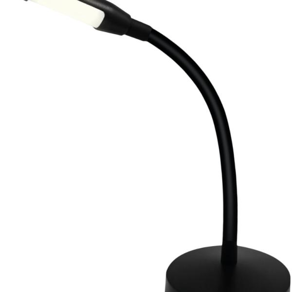Candeeiro de Mesa Recarregável Flexível MOVE LED 1W 100Lm 3000K c/ Controlo Touch (Preto) - O.N