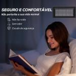 Lâmpada Anti - Mosquitos com Luz LED Mata Mosquitos Elétrico 8W Efetivo para 60 m² com Corrente para Interior Jardim Terraço Pátio 49x6x25 cm Preto