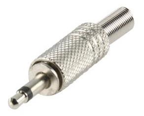 Ficha Jack 3,5mm Metálica Mono