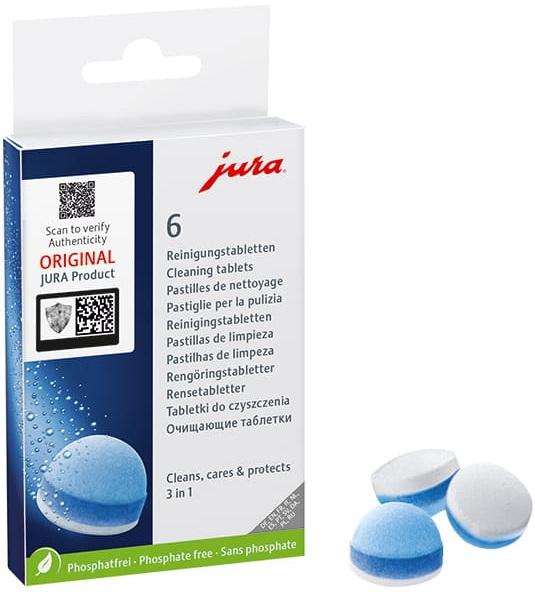 Pack 6x Pastilhas de Limpeza de 3 Fases p/ Máquina de Café - JURA