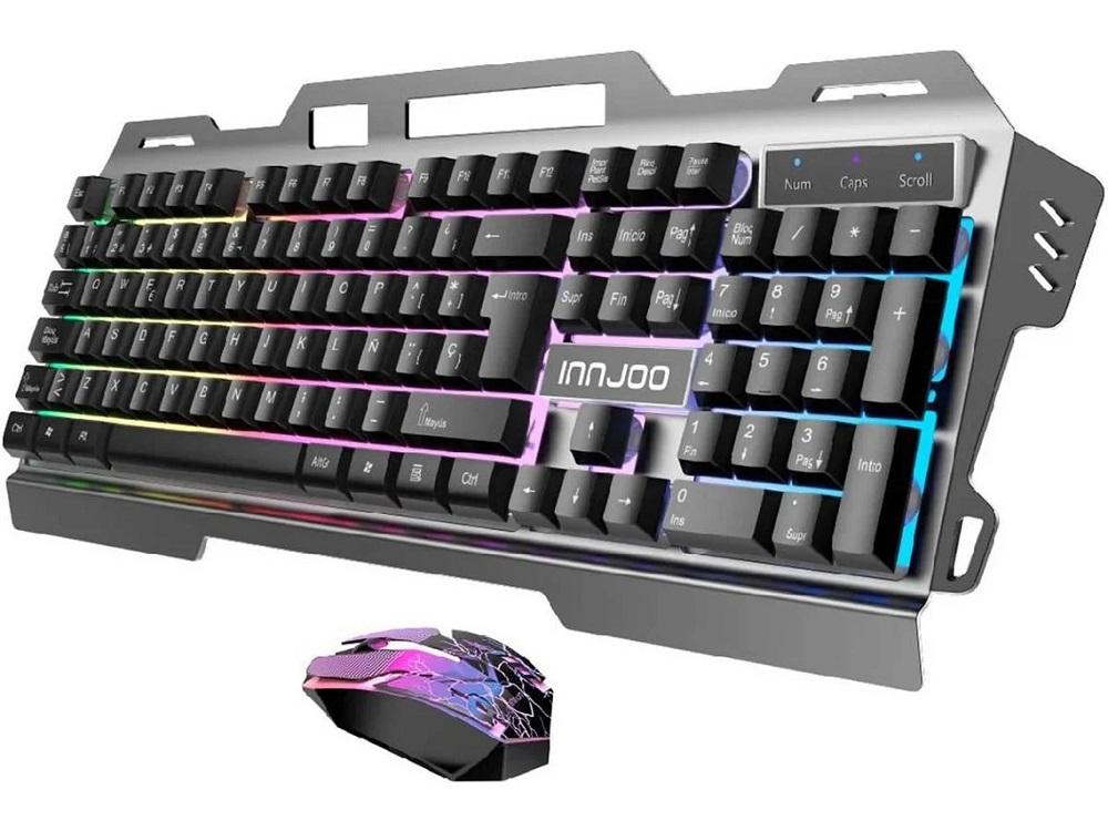 Pack Rato e Teclado Gaming Set PT (Preto) - INNJOO