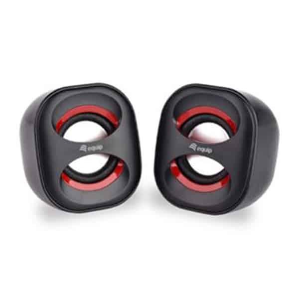 Mini Colunas Equip Life USB 6W Preto Vermelho — Recondicionado