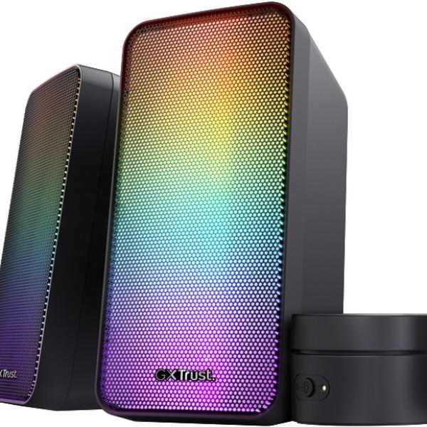 Conjunto de Colunas 2.0 RGB GXT 611 Wezz (Preto) - TRUST