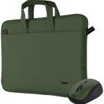 Pack Mala Bologna p/ Portáteis até 16 + Rato Wireless Yvi+ (Verde) - TRUST
