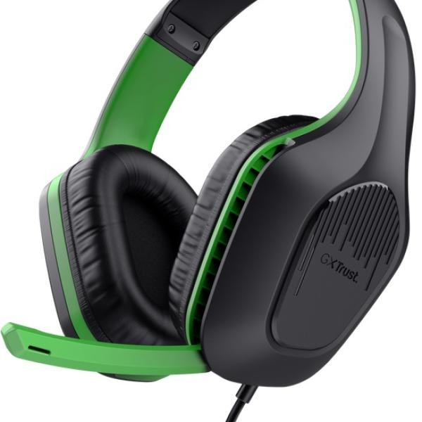 Auscultadores Headset Gaming GXT 415X Zirox (Preto/Verde) - TRUST