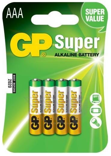 Blister 4 Pilhas Alcalinas LR03 AAA - GP
