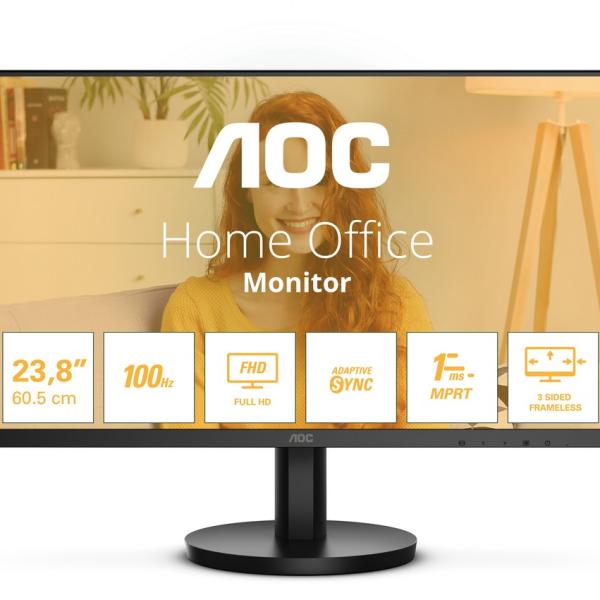 Monitor 23.8 24B3HMA2 Full HD LED (Preto) - AOC