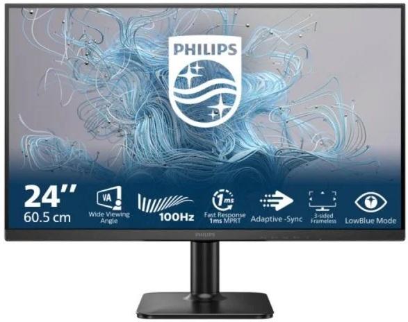 Monitor 23,8 1000 series 24E2N1100LB/00 Full HD LCD (Preto) - PHILIPS