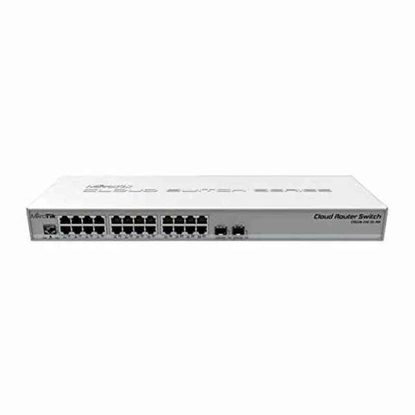 Switch de Armário Mikrotik CRS326-24G-2S+RM Gigabit Ethernet Prata