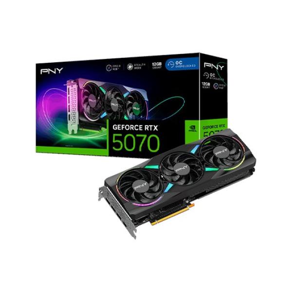 TARJETA GRÁFICA PNY RTX 5070 12GB ARGB OVERCLOCKED