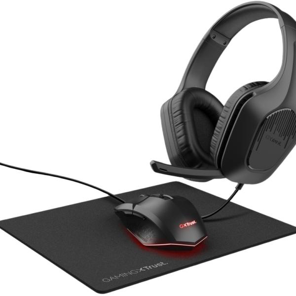 Pack Gaming 3 - EM - 1 Auscultadores Headset Gaming + Rato Gaming + Tapete GXT 790 - TRUST
