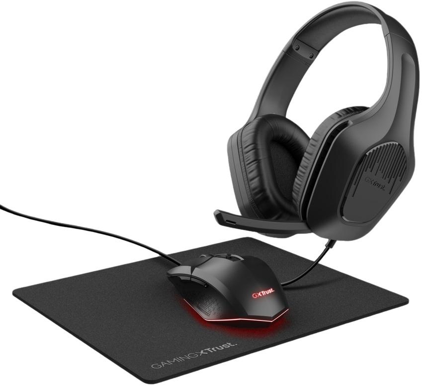 Pack Gaming 3 - EM - 1 Auscultadores Headset Gaming + Rato Gaming + Tapete GXT 790 - TRUST