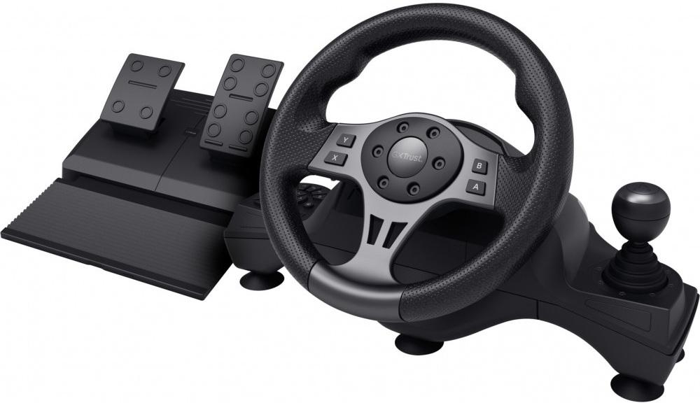 Volante + Pedais GXT 289 Movi USB (Preto) - TRUST