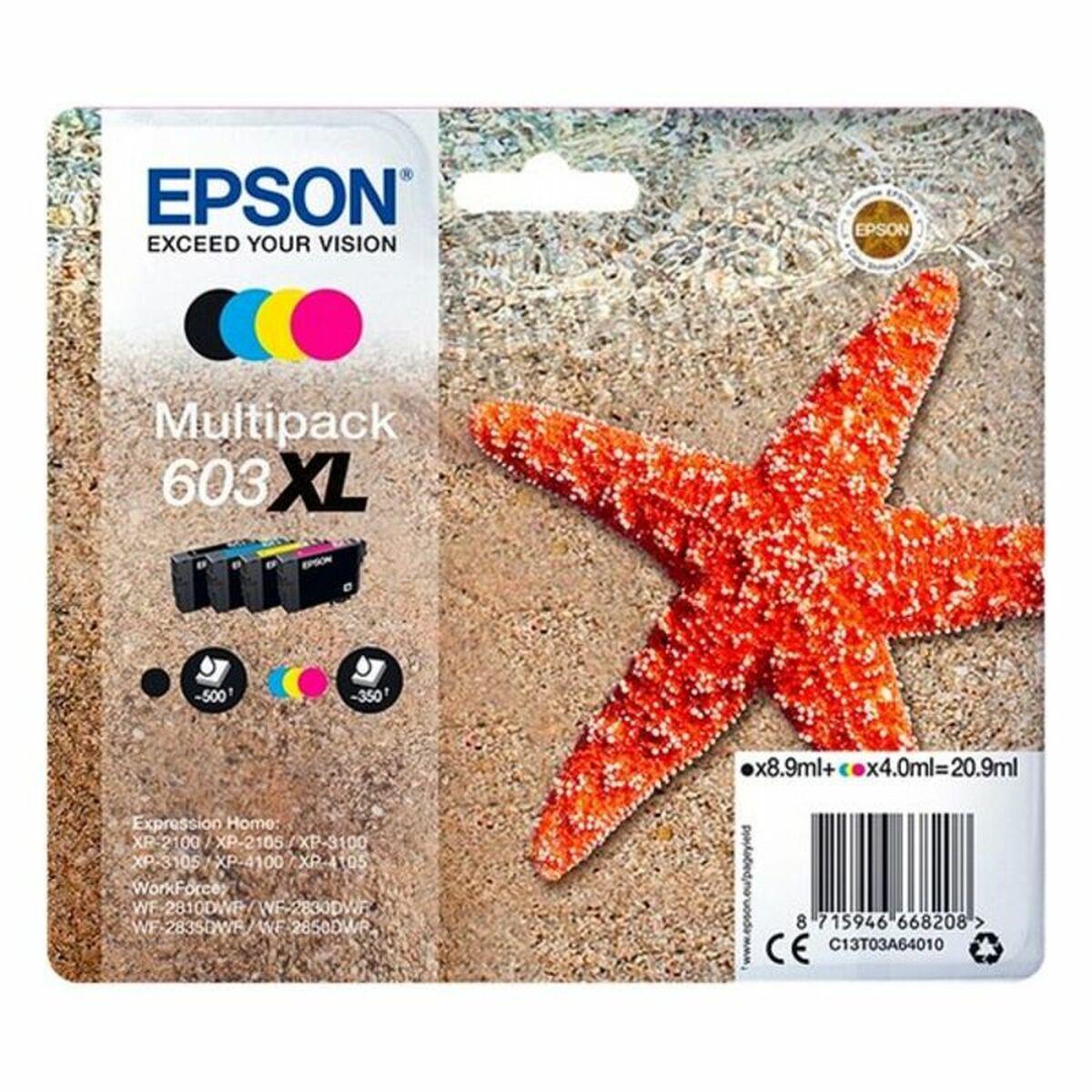 Tinteiro de Tinta Original Epson EP66820 Multicolor Preto Amarelo