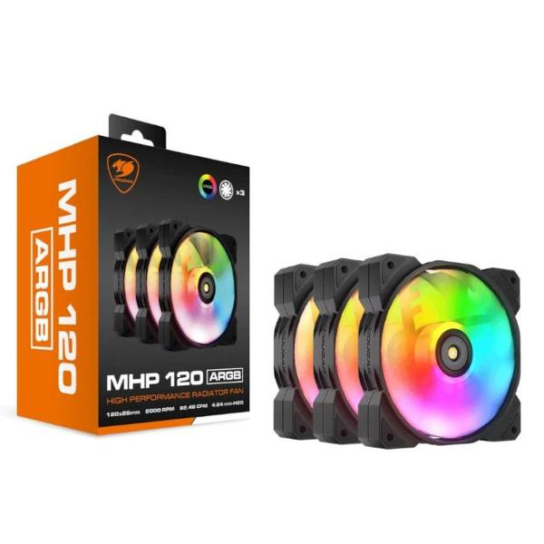 Ventilador de Caixa Cougar 3MMHP12A3.0001 Ø 12 cm Preto ARGB 3 Unidades (3 Unidades)