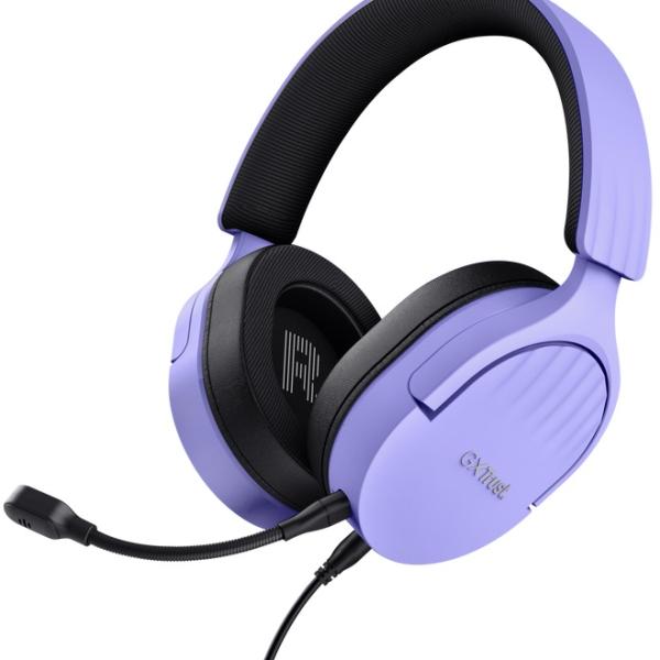 Auscultadores Headset Gaming GXT 489P Fayzo c/ Fios Jack 3.5mm (Preto/Roxo) - TRUST