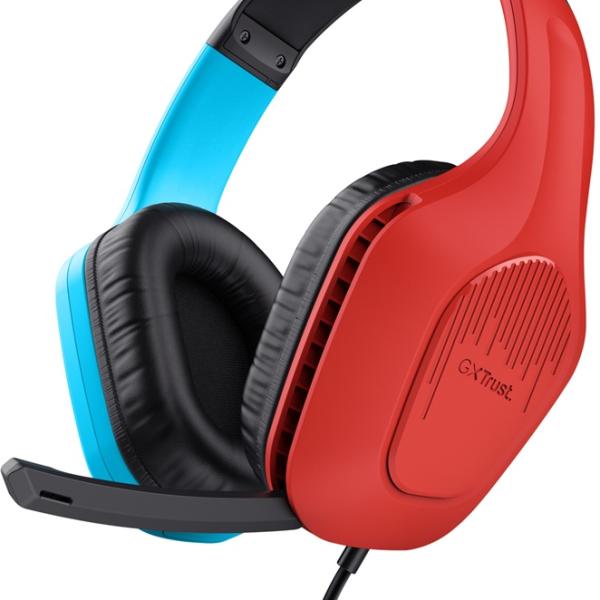 Auscultadores Headset Gaming GXT 416S Zirox Jack 3.5 (Azul/Vermelho) - TRUST