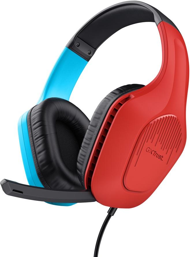 Auscultadores Headset Gaming GXT 416S Zirox Jack 3.5 (Azul/Vermelho) - TRUST