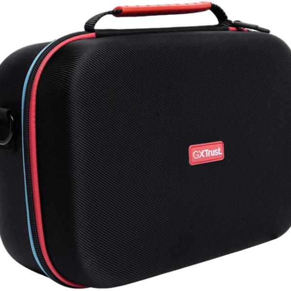 Bolsa Portátil GXT 1247 p/ Nintendo Switch / Nintendo Switch OLED (Preto/Azul/Vermelho) - TRUST