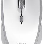 Rato Ótico RF Wireless + Bluetooth Yvi+ 1600DPI (Branco) - TRUST