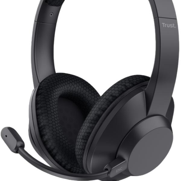 Auscultadores Headset Ayda Max c/ Fios USB - A / USB - C (Preto) - TRUST