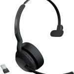 Auscultadores Evolve 2 55 Escritório/Call Center Bluetooth (Preto) - JABRA