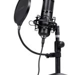 Microfone GXT 269 Emita II c/ Suporte de Mesa (Preto) - TRUST