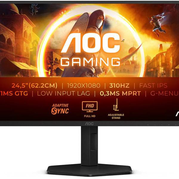 Monitor Gaming 25G4SXU IPS W - LED 24.5 FHD 16:9 310Hz(OC) VESA Adaptive Sync G - SYNC Compatible - AOC