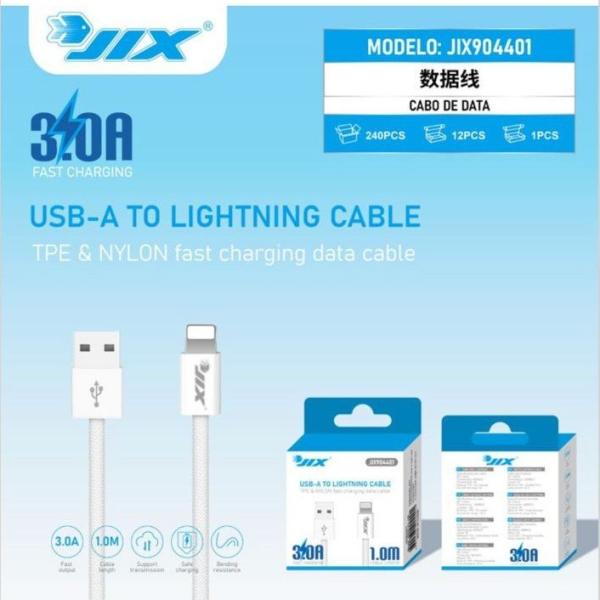Cabo de Dados Lightning 1M (JIX904401) – 3.0A Rápido