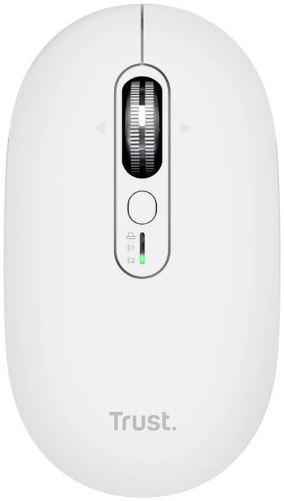 Rato RF Wireless + Bluetooth Ótico Seron Slim 3200DPI (Branco) - TRUST