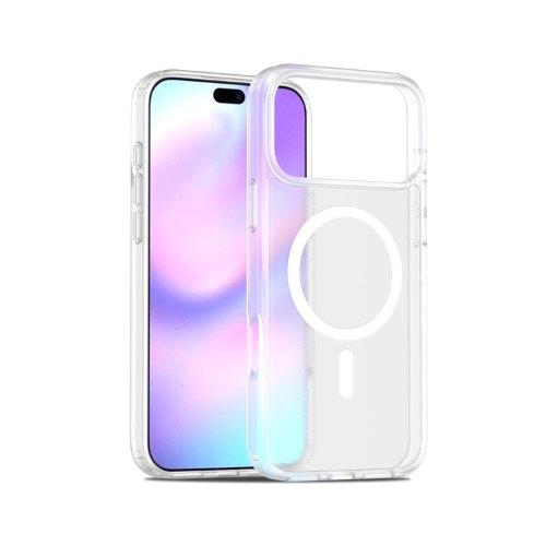 QCHARX PREMIUM MATTE CASE FOR IPHONE 17 WHITE MAGSAFE/ACRYLIC/FLEXIBLE TPU/2D RAISED BELT QCHIP17MGMTBL