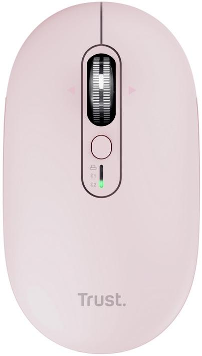 Rato RF Wireless + Bluetooth Ótico Seron Slim 3200DPI (Rosa) - TRUST
