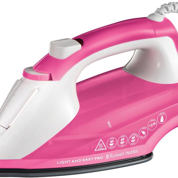 Ferro a Vapor 2600W (Rosa/Branco) - RUSSEL HOBBS
