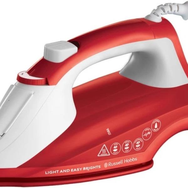 Ferro de Engomar a Vapor Light & Easy Brights Apple (Vermelho/Branco) - RUSSELL HOBBS