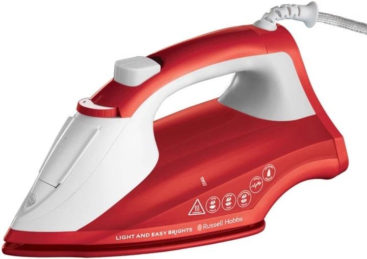 Ferro de Engomar a Vapor Light & Easy Brights Apple (Vermelho/Branco) - RUSSELL HOBBS