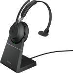 Auscultadores Headset Bluetooth Evolve2 65 MS Mono c/ Base de Carregamento (Preto) - JABRA