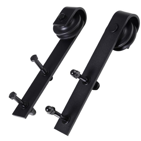 Kit de acessórios para porta de correr deslizante Conjunto de peças de metal Trilhos de rolo de aço carbono