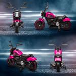 Motocicleta Elétrica para Crianças de 18 - 36 Meses com Bateria 6V Farol e Rodas Auxiliares Removíveis 76x42x57 cm Rosa