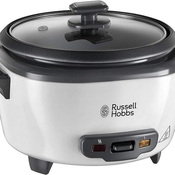 Panela Elétrica Média p/ Cozer Arroz 300W (Branco/Preto) - RUSSEL HOBBS