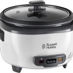 Panela Elétrica Média p/ Cozer Arroz 300W (Branco/Preto) - RUSSEL HOBBS