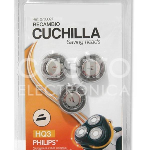Pack 3x Laminas Maq. Barbear p/ Philips Equivalente a HQ3 - GSC