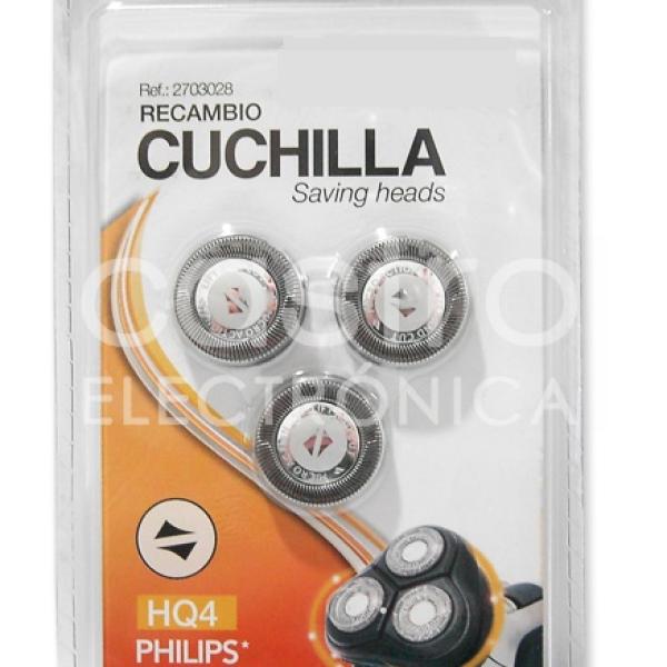 Pack 3x Laminas Maq. Barbear p/ Philips Equivalente a HQ4 - GSC