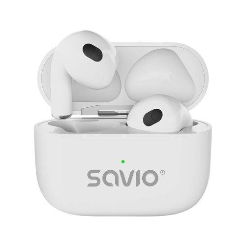SAVIO TWS-01 PRO WHITE WIRELESS EARPHONES