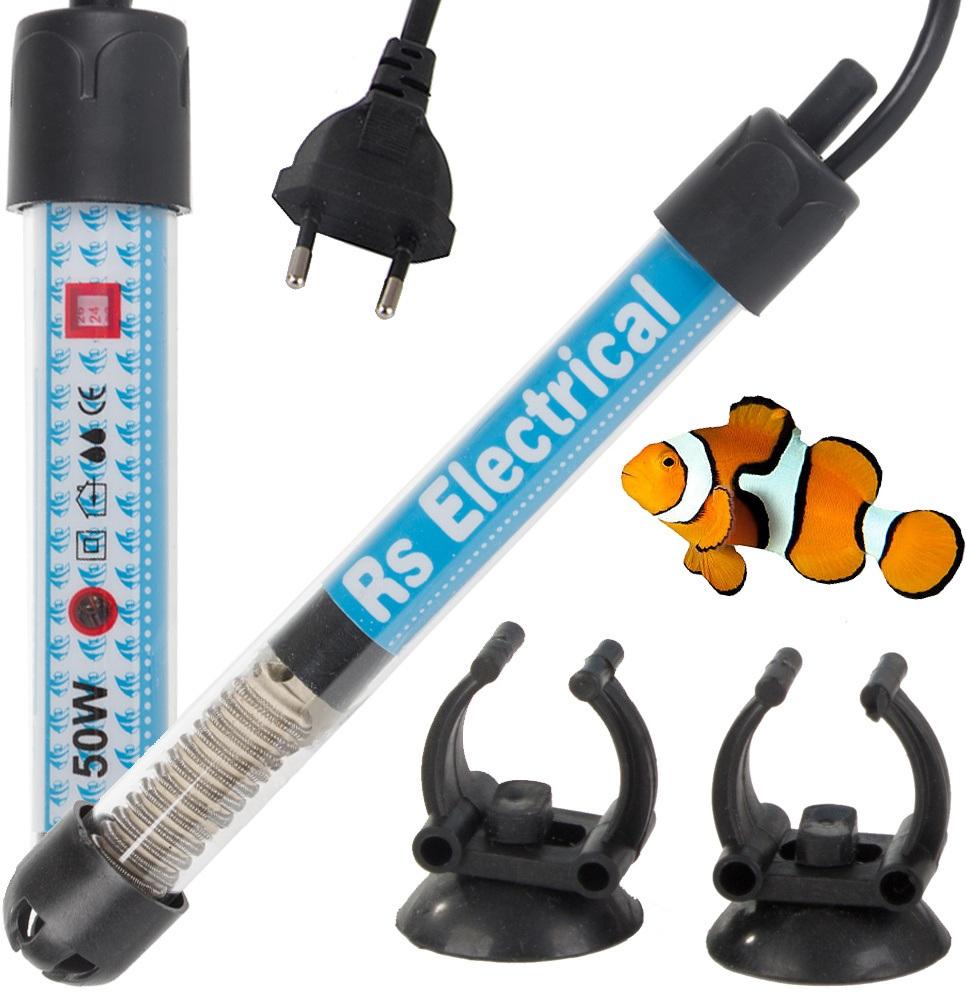 Aquecedor de Aquário 50W c/ Controlo de Temperatura - 50L