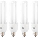 Pack 4x Lampadas Economizadoras E14 220V 2U 15W Branco Q. 3000K 825Lm