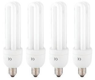 Pack 4x Lampadas Economizadoras E14 220V 2U 15W Branco Q. 3000K 825Lm