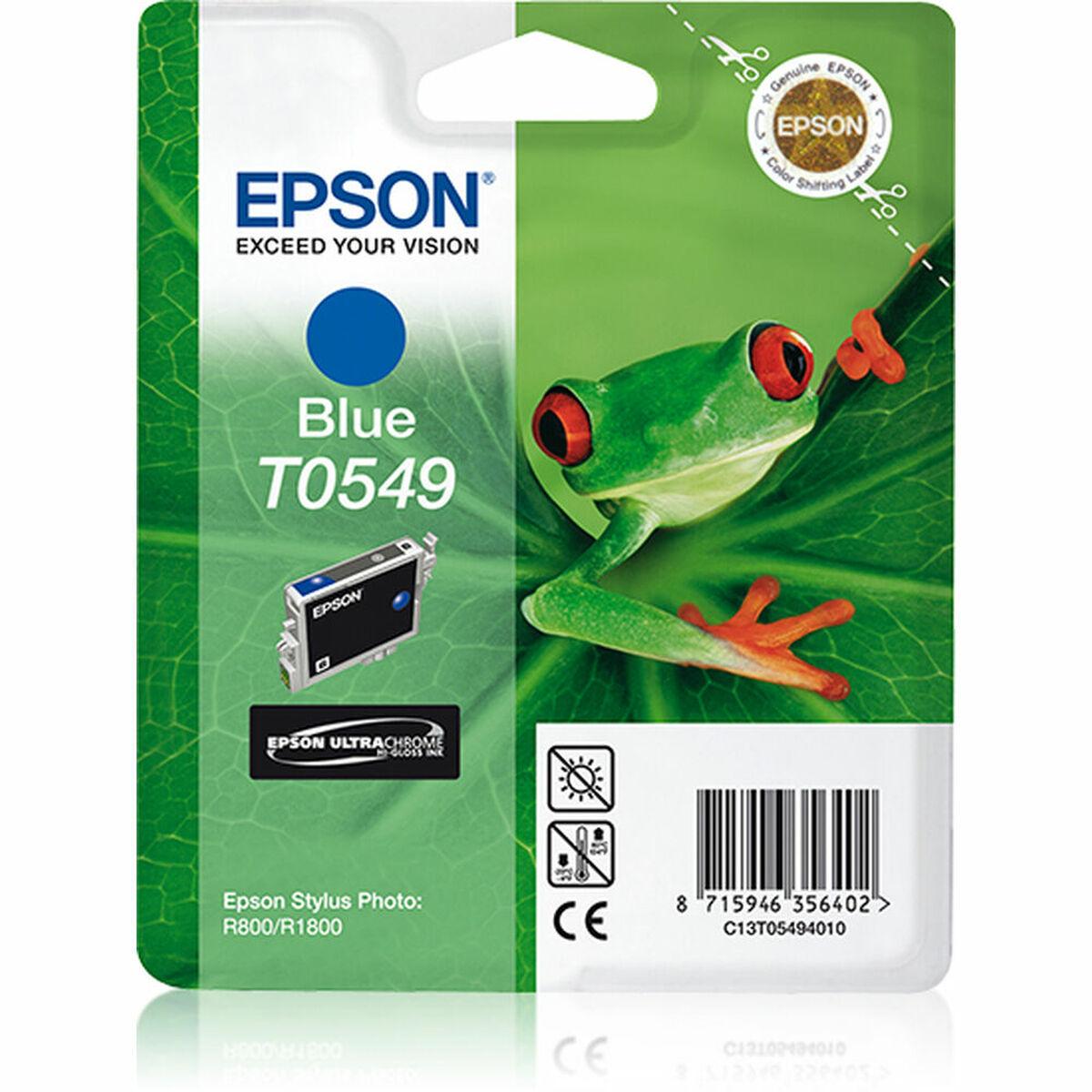 Tinteiro de Tinta Original Epson Cartucho T0549 azul Azul