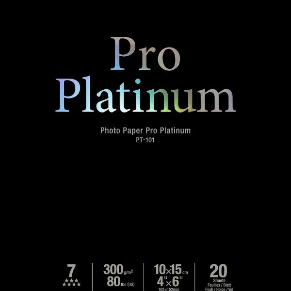 Papel Fotográfico 10x15cm Pro Platinum (20 Folhas) - CANON
