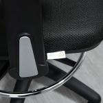 Cadeira de Escritório Ergonómica com Apoio para os Braços Apoio para os Pés e Assento Ajustáveis 59x59x95 - 115cm Preto