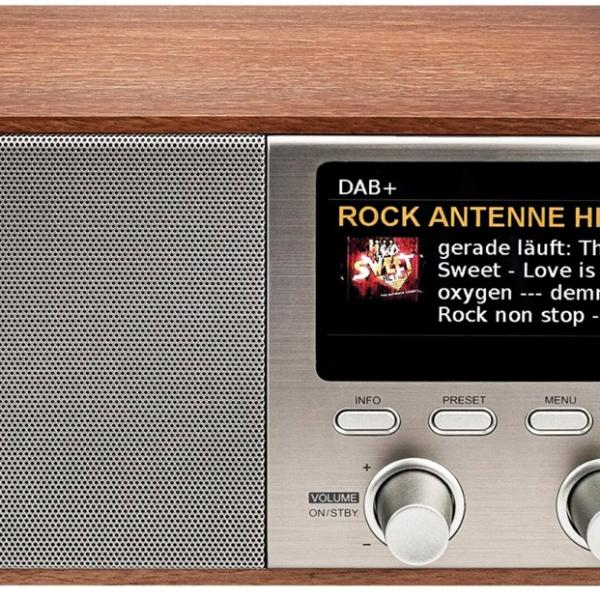 Rádio Portátil Digital DR 760 (Madeira/Cinzento) - ALBRECHT